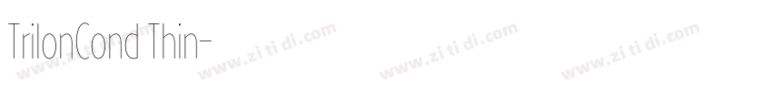 TrilonCond Thin字体转换